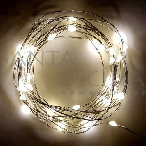 Cordão de Cobre LED 30 lâmpadas - Branco Frio Ref. 6001